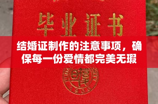 娄底结婚证制作的注意事项，确保每一份爱情都完美无瑕