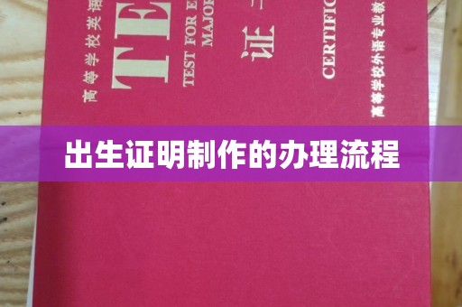 娄底出生证明制作的办理流程