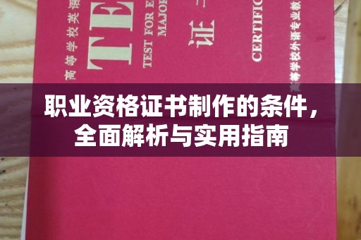 娄底职业资格证书制作的条件，全面解析与实用指南